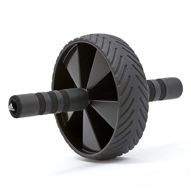 Ab wheel adidas nera con impugnature grigie