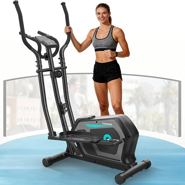 Ellittica Cowmew 3 in 1 nera con monitor LCD e portaborraccia