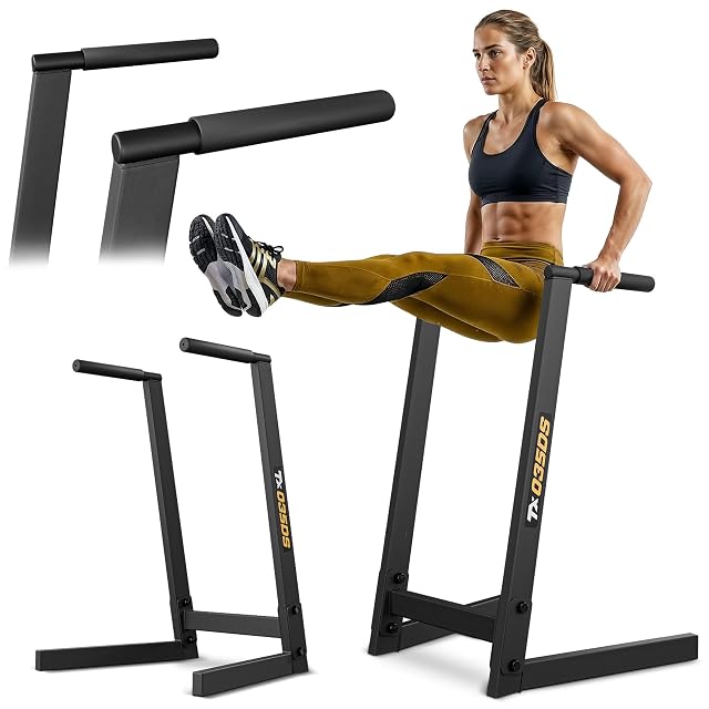 Stazione per dip TREX SPORT TX-035DS con impugnature sagomate e base che si allarga