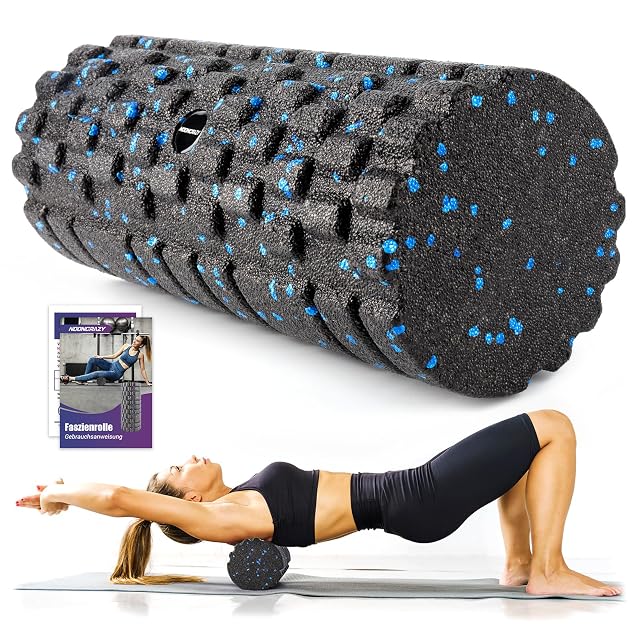 Foam roller nooncrazy a trama 3D con zone di massaggio in rilievo