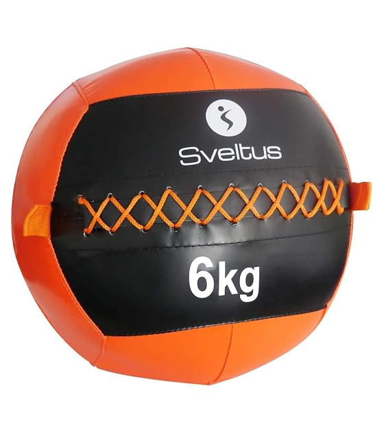 Palla da muro sveltus arancione, 35 cm di diametro, 6 kg, con allacciatura