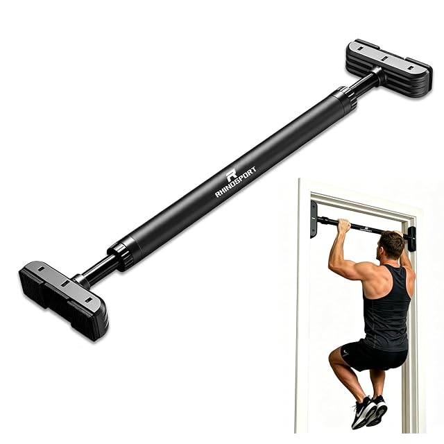 Barra da vano porta RHINOSPORT P5 nera opaca, rivestimento in EVA da un capo all'altro, con ampi cuscinetti a costole per la parete