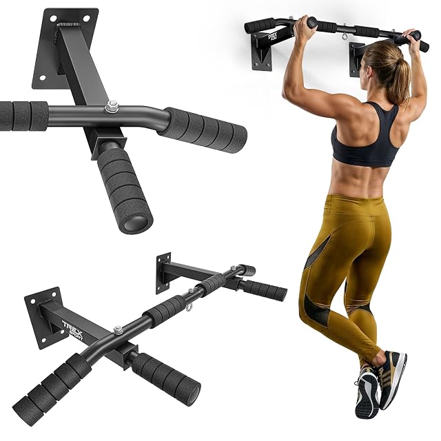 Barra per trazioni da parete a prese multiple TREX SPORT TX-030PB con occhiello per sacco da boxe